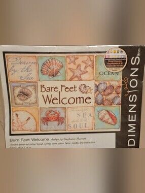 Dimensions "Bare Feet Welcome" Stamped Cross Stitch Kit (70- 03245)